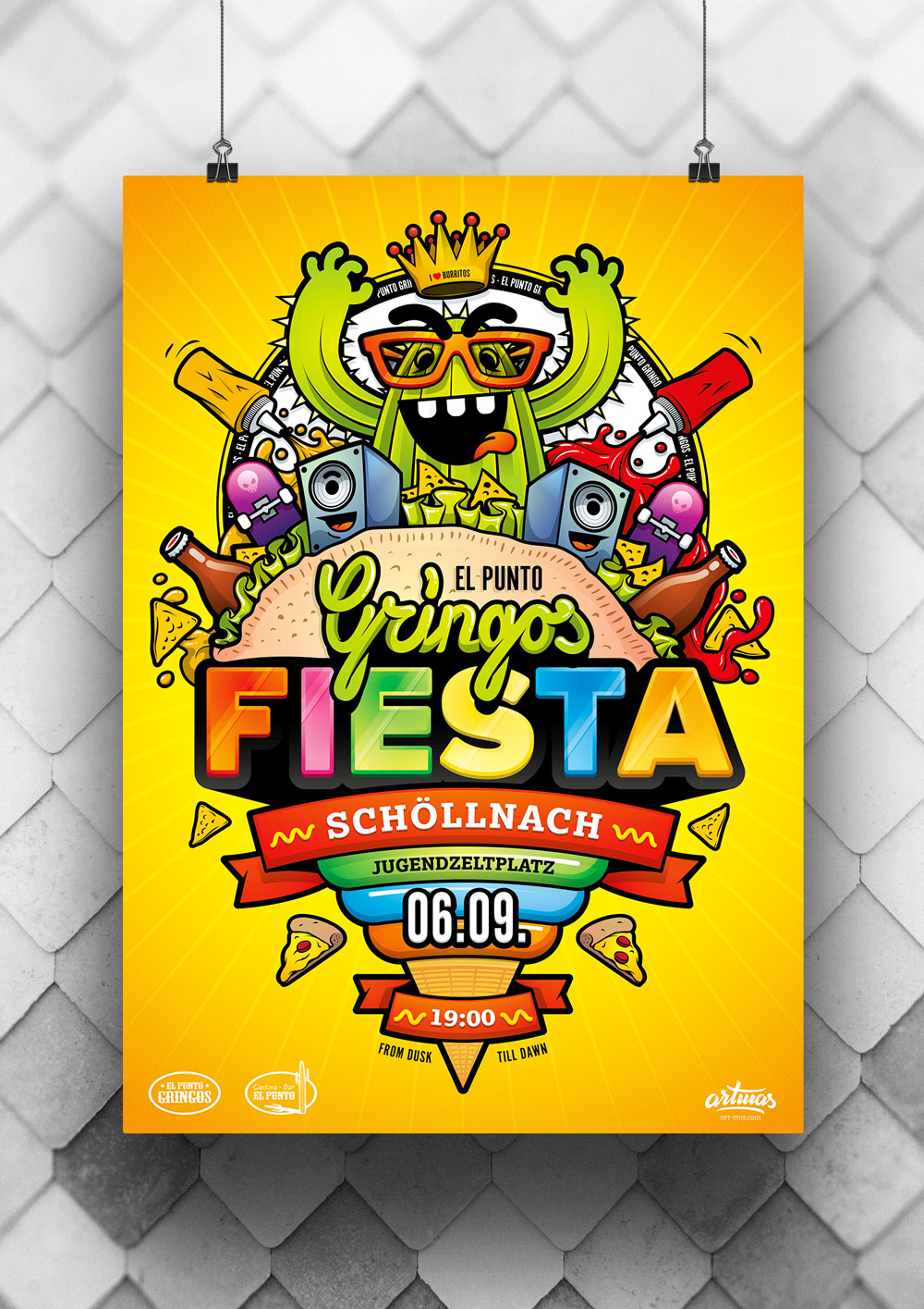 Gringos Fiesta 2014 | Poster | Illustration by Artjom Meister | art-mas.com