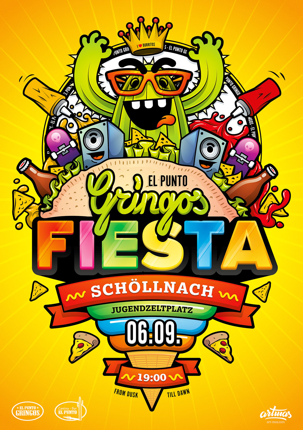 Gringos Fiesta 2014 | Poster | Illustration by Artjom Meister | art-mas.com