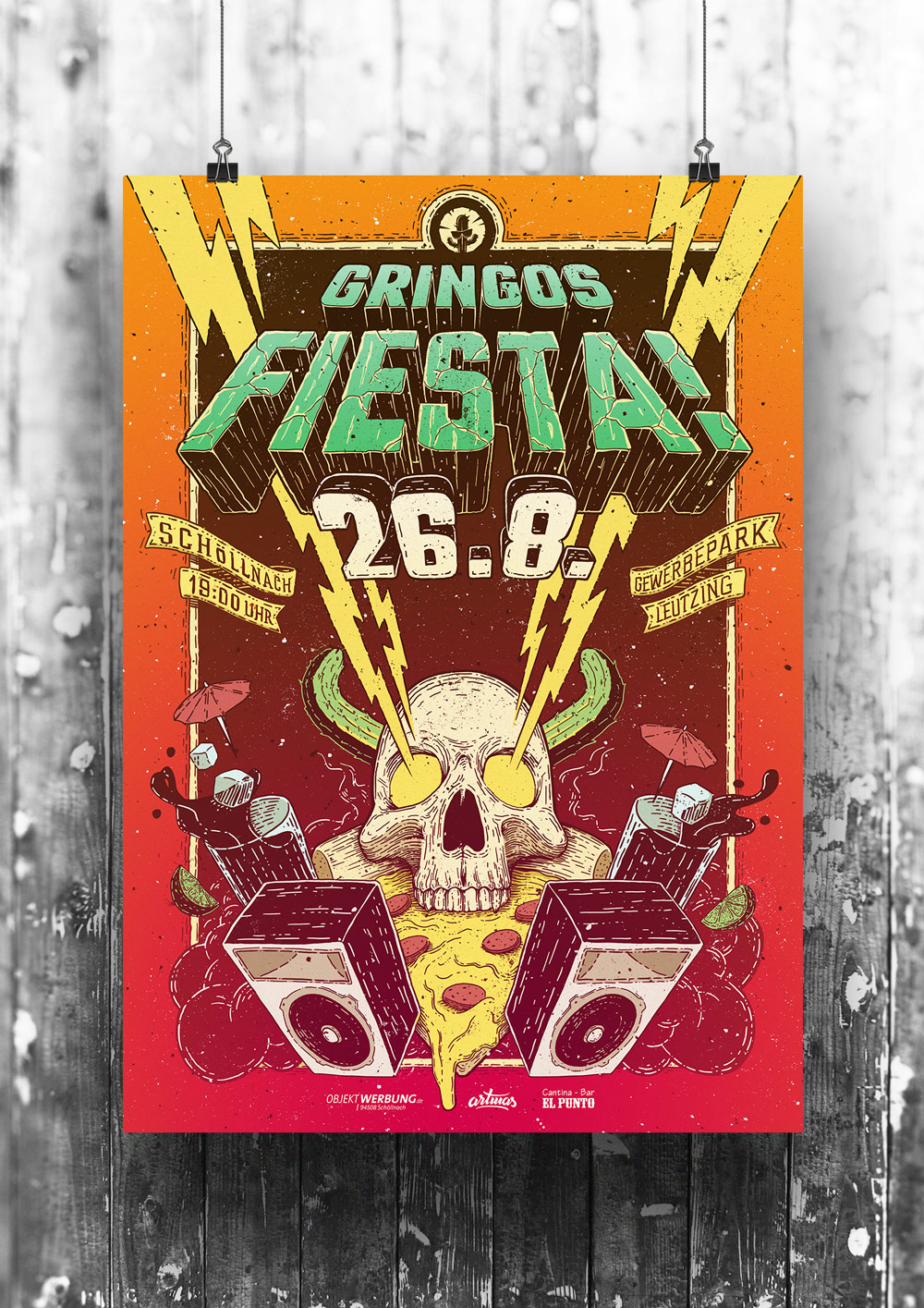 Gringos Fiesta 2017 | Poster | Illustration by Artjom Meister | art-mas.com