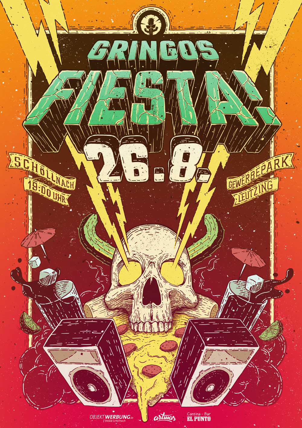 Gringos Fiesta 2017 | Poster | Illustration by Artjom Meister | art-mas.com
